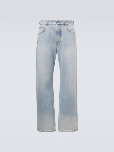 Mid-rise straight jeans