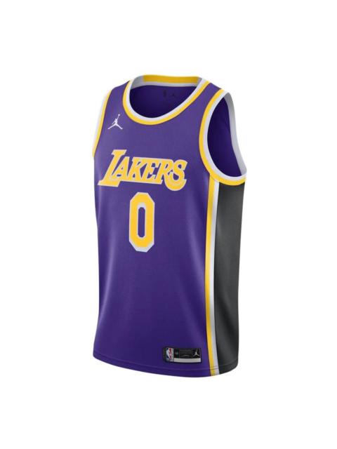 Air Jordan NBA Retro Sports Basketball Jersey/Vest Los Angeles Lakers Kuzma 0 Purple CV9481-506