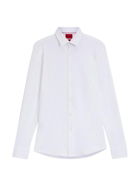 SLIM-FIT SHIRT IN PERFORMANCE-STRETCH JERSEY