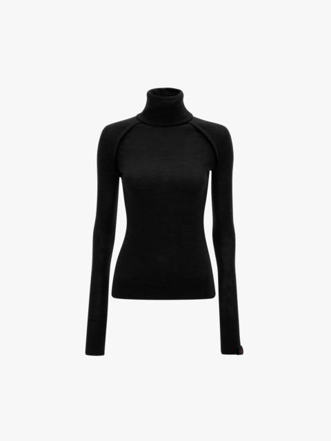 High Neck Jumper In Black