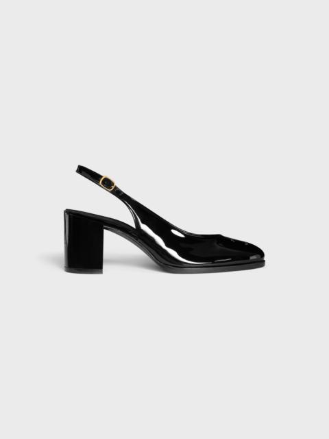 CELINE LILY PERFORATED TRIOMPHE SLINGBACK IN PATENT CALFSKIN