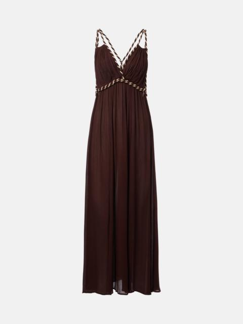 Collette open-back maxi dress