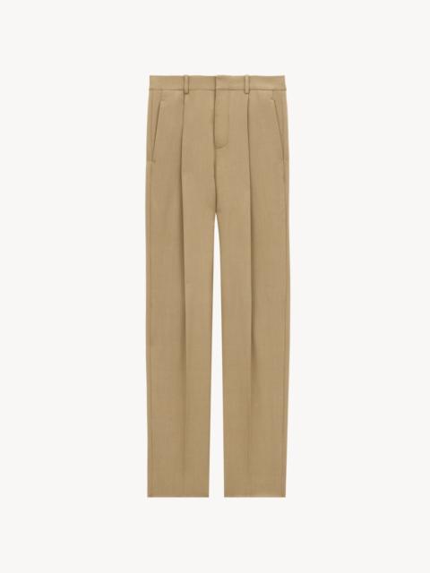 HIGH-WAISTED PANTS IN WOOL GABARDINE