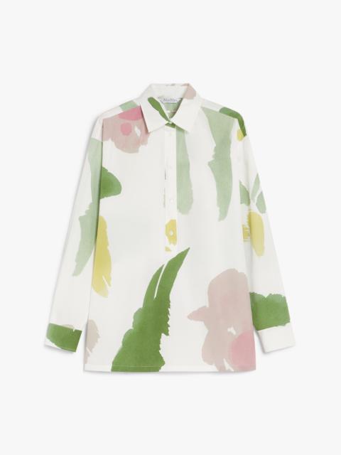VERACE Printed cotton oversized blouse