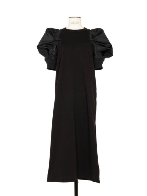 Nylon Twill x Cotton Jersey Dress