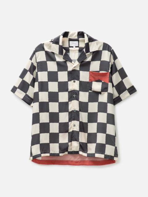 SILK PRINTED BROKEN CHECKER SHIRT