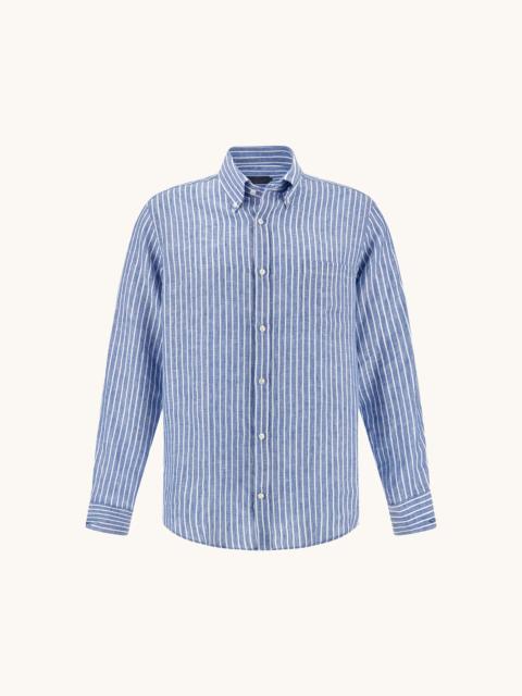 SOFFIO LINEN SHIRT WITH STRIPED PATTERN