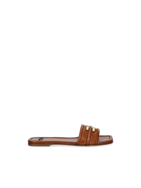 emblem-detail flat sandals