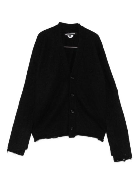 distressed-effect cardigan