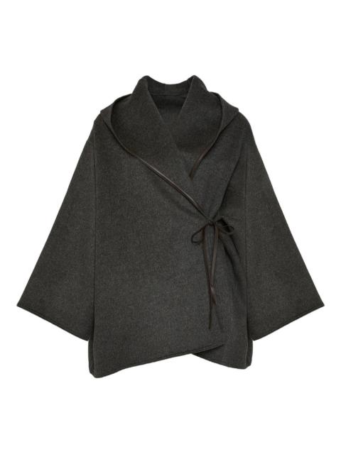 hooded wrap coat