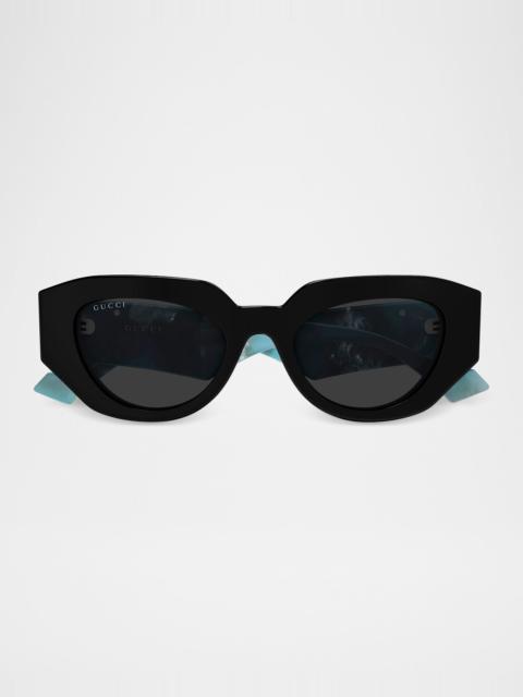 51mm Geometric Cat-Eye Sunglasses