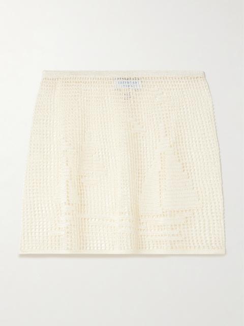 Nautical Crocheted Mini Skirt