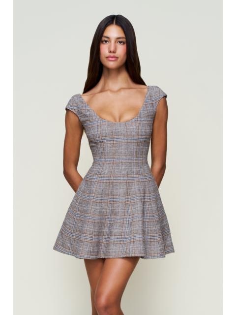LEILA TARTAN MINI DRESS