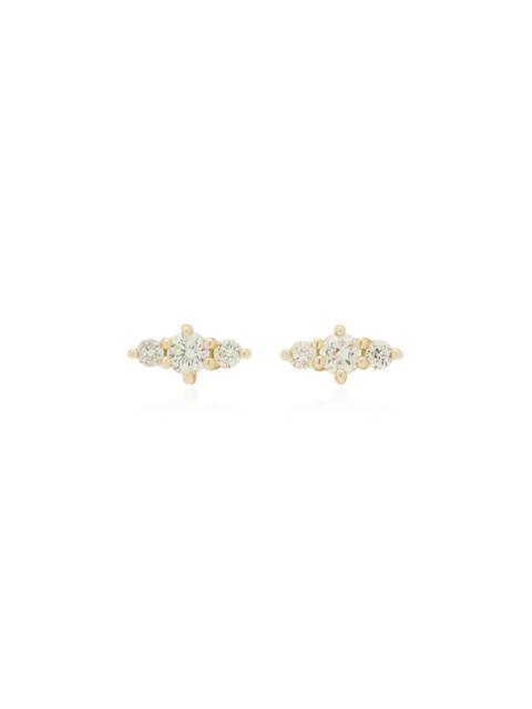 Hanley 14K Yellow Gold Diamond Earrings gold