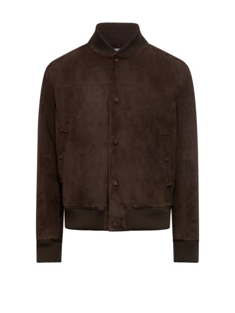 Greg Bomber in Dark Chocolate Suede