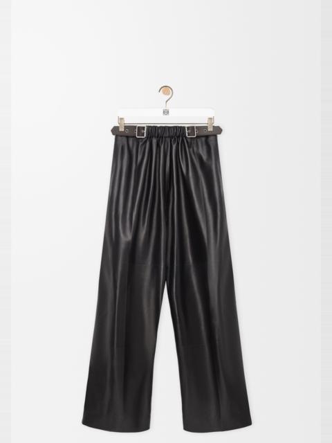 Belted trousers in nappa lambskin