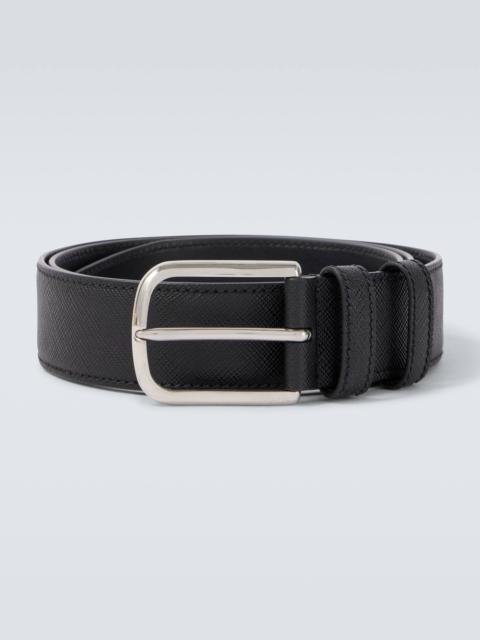 Saffiano leather belt