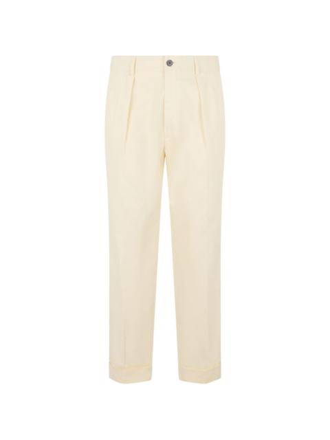 pleated cuffed trousers
