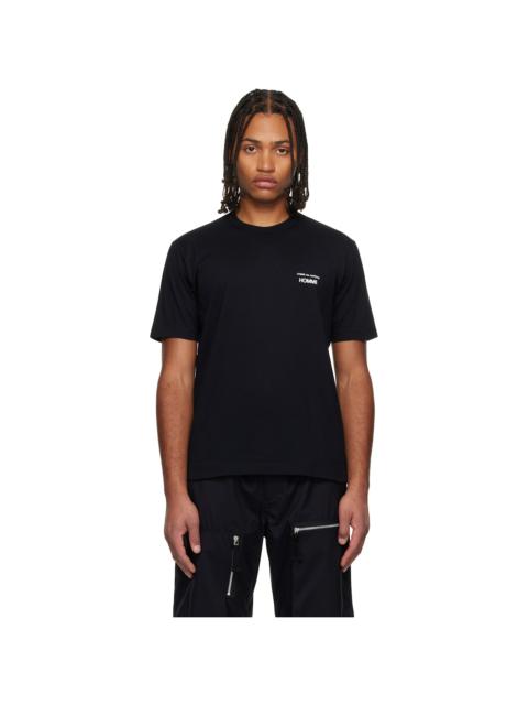 Black Cotton Jersey Garment Print T-shirt