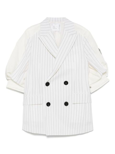 striped panelled blazer
