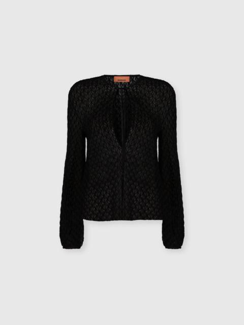 Crew Neck Blouse in Wool Blend