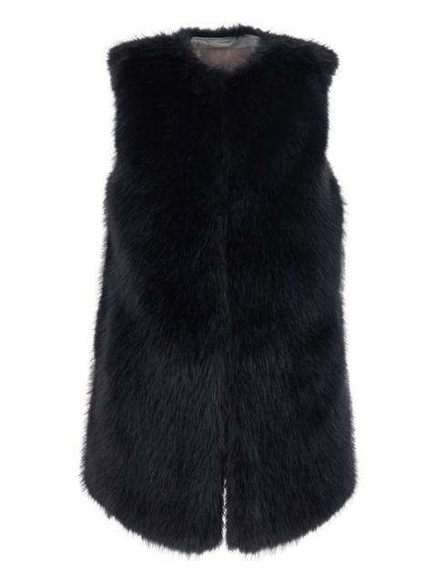 faux-fur sleeveless vest