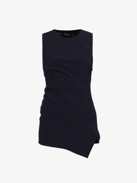 Matte Viscose Crepe Spiral Top