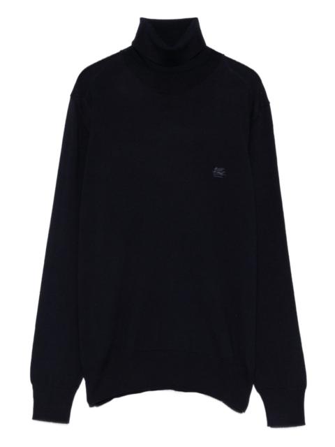 embroidered-logo sweater