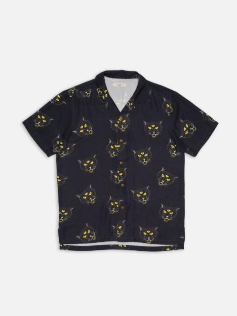 Arvid The Cat Hawaii Shirt Antracite