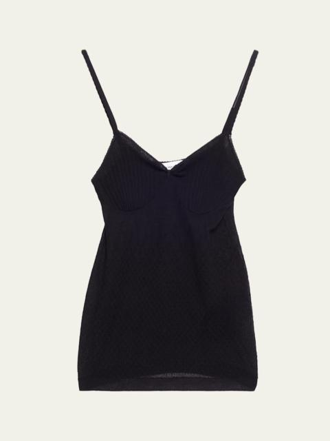 Sheer Rib Camisole Top