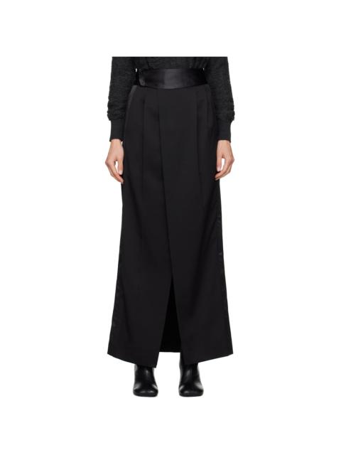 Black Wrap Maxi Skirt