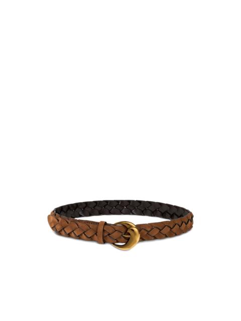 braided leather belt