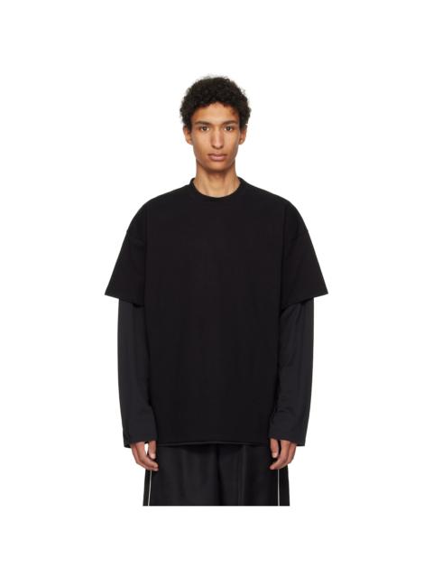 Black Cotton Crew-Neck T-shirt