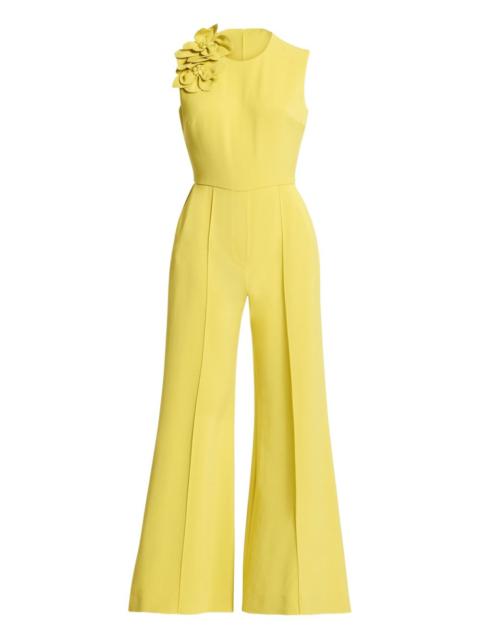 flower-appliqué jumpsuit