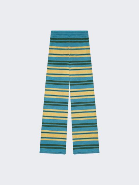 Paper Stripe Cashmere Pant Lake Blue