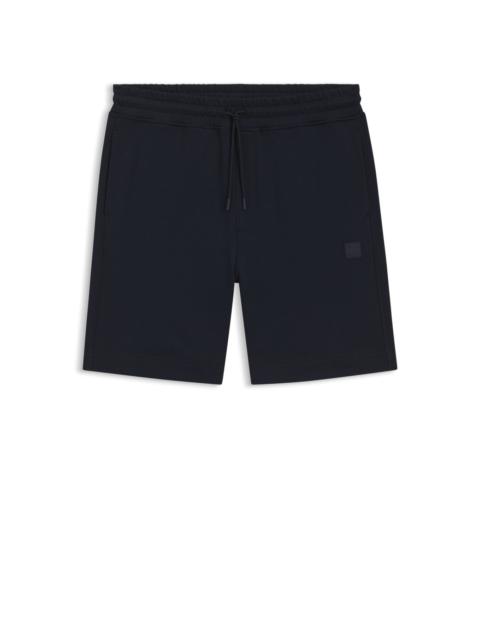 COTTON-TERRY REGULAR-FIT SHORTS WITH LOGO BADGE