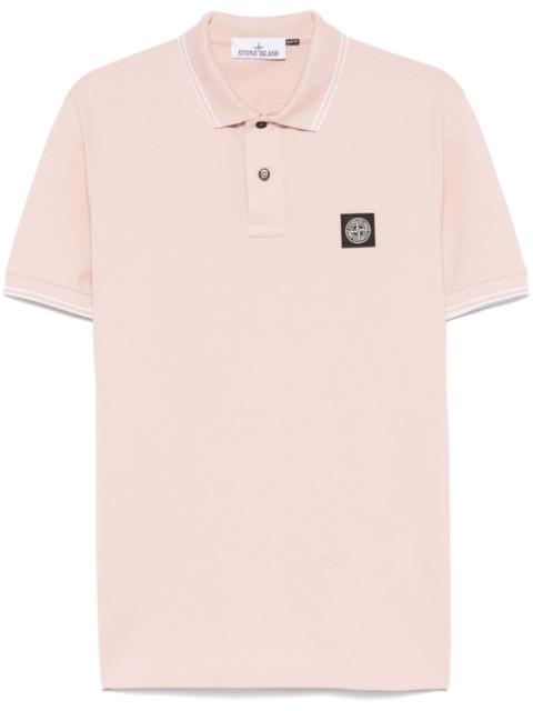 Compass-patch polo shirt