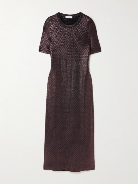 Metallic Jacquard-knit Maxi Dress