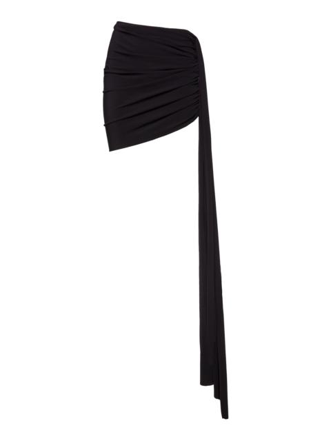 Draped Mini Skirt black