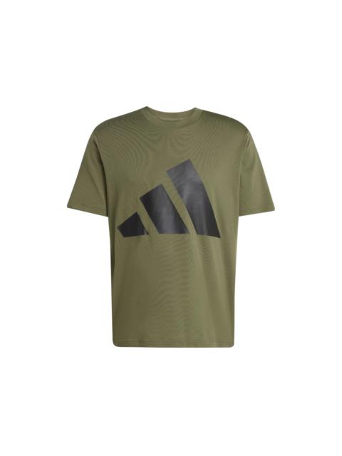 adidas Essentials Big Logo Tee Olive Strata/Black