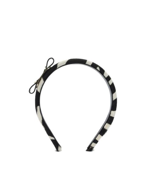 striped bow hair accessory