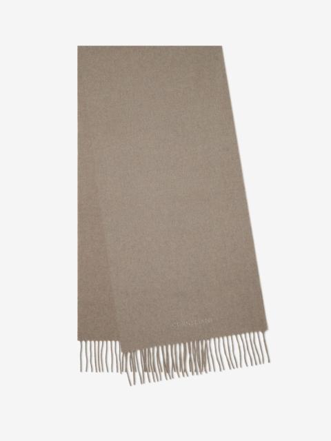 Beige pure cashmere scarf