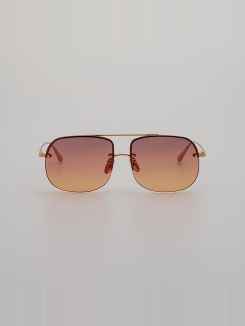 Seren Aviator Sunglasses in Sunset Orange