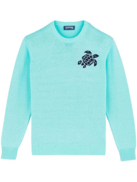 embroidered-logo sweater