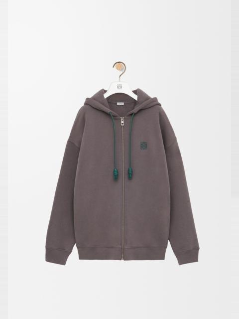 Zip-up hoodie in cotton