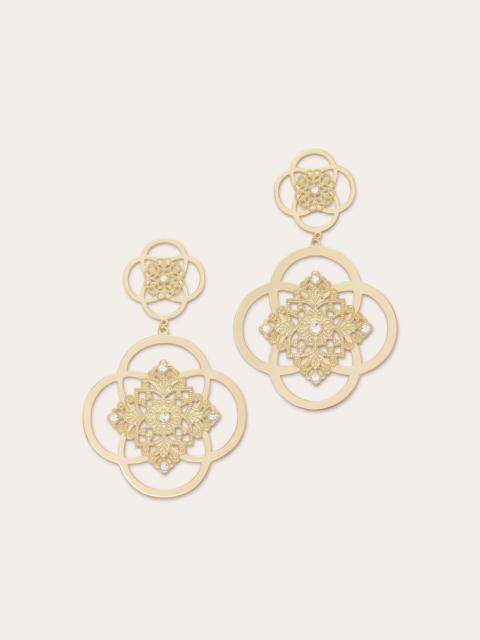 Anya Medallion Drop Earrings