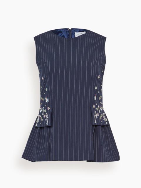 Astrid Embellishment Top in Classic Navy