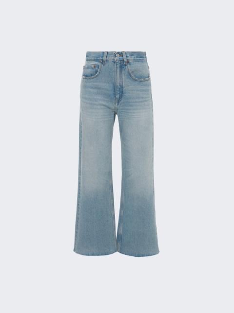 Wide Leg Cropped Jean Pale Blue
