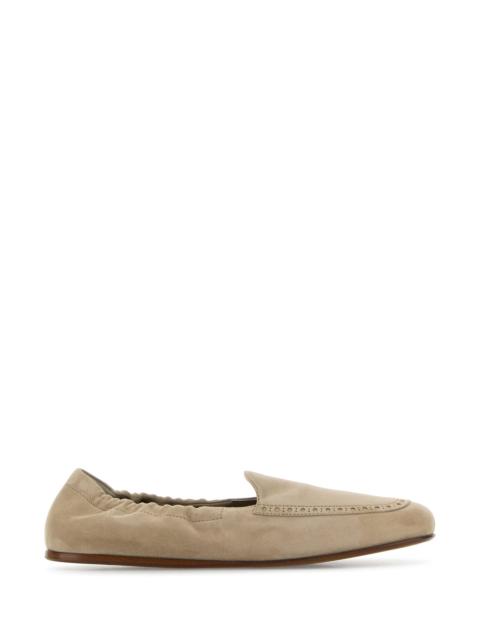 Beige suede Rika loafers