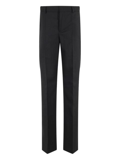 wool straight-leg trousers